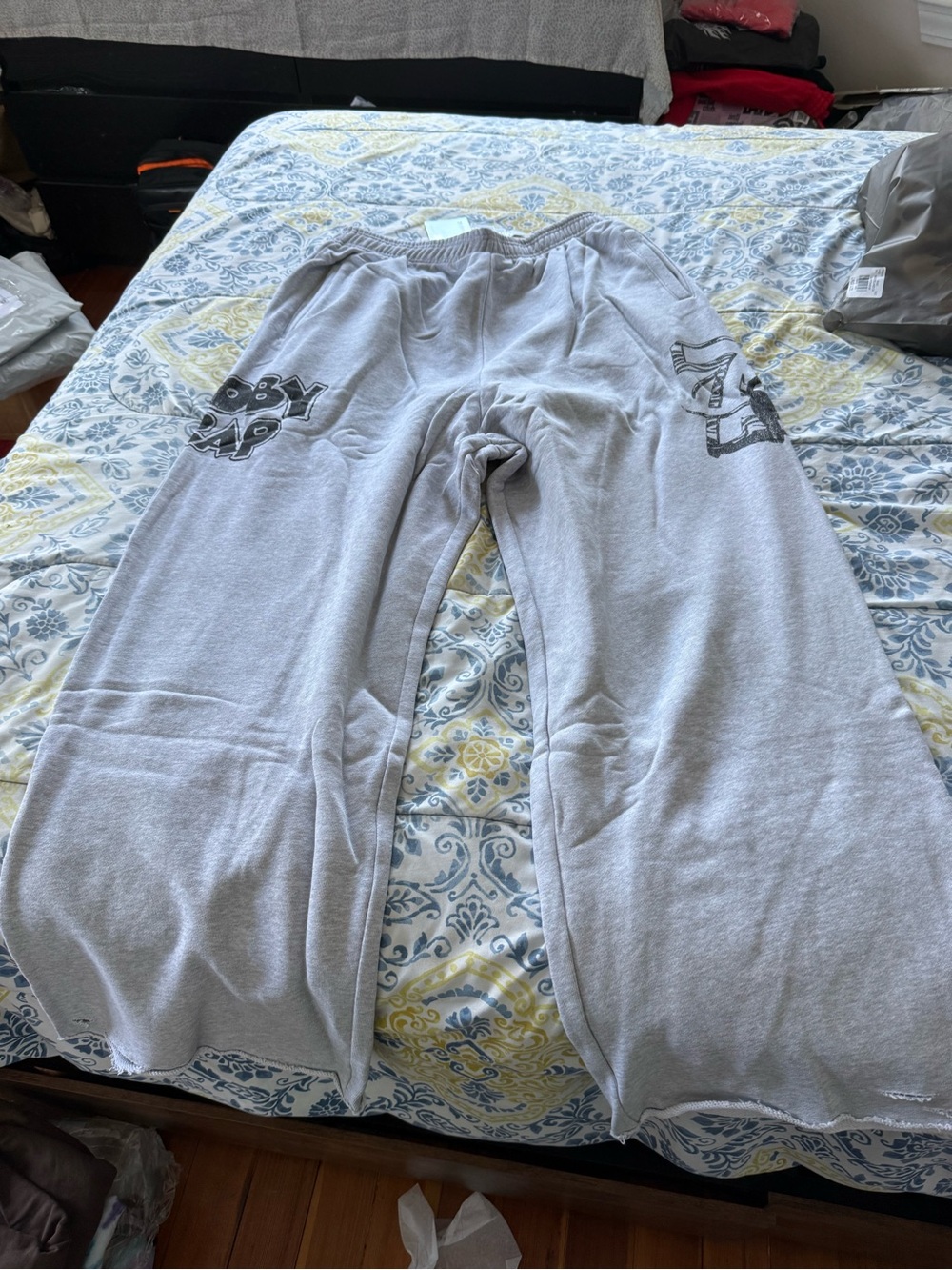 Triple 7 Light Gray Sweatpants with Black Tag